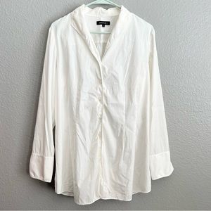 Lafayette 148 White Long Sleeve Button Down